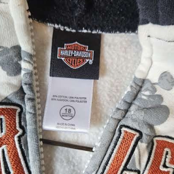 18 months Harley Davidson hoodie - Picture 2 of 2